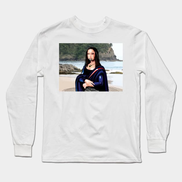 Kai Moana Lisa Long Sleeve T-Shirt by kiwiartyfarty